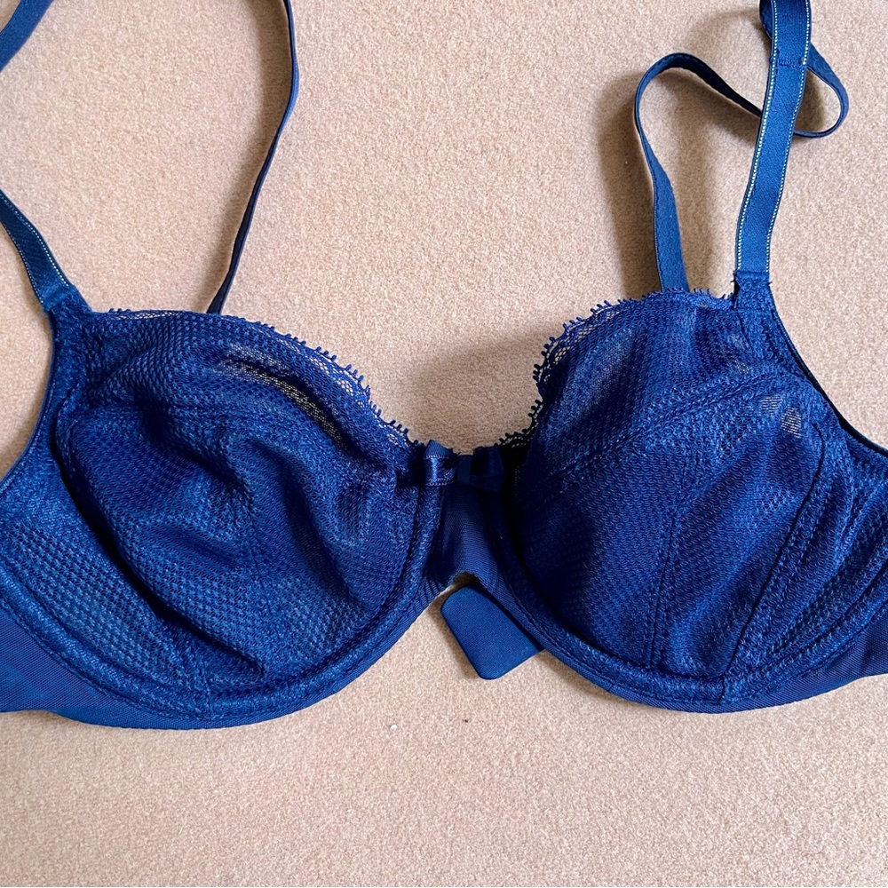 NWOT Chantelle Blue Underwire Bra 34B